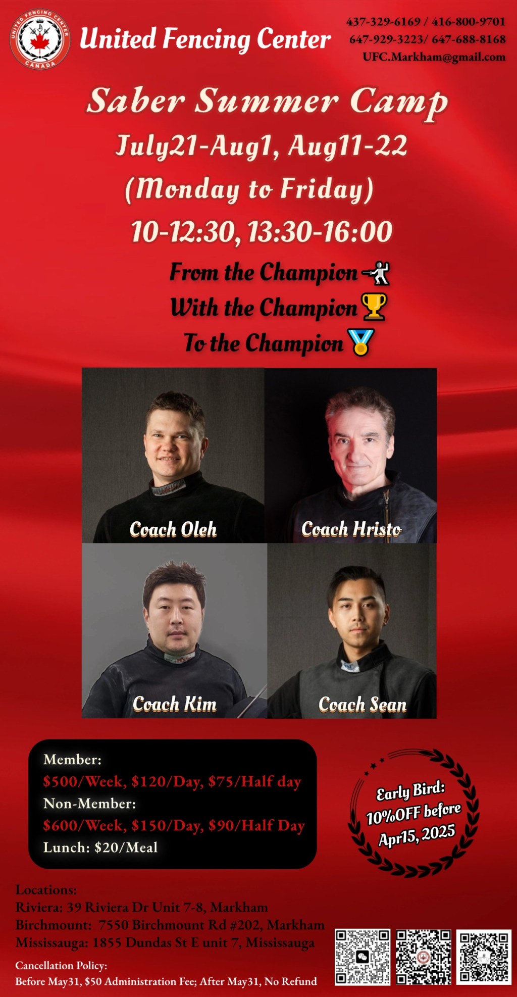 Advanced Fencing Camp – Summer 2025For Experienced Young&nbsp;Fencers